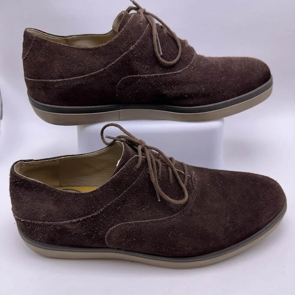 FitFlop Lewis Mens US 11 EU 44 Oxford Sneaker Hybrid Shoes Brown Suede